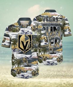 NHL Vegas Golden Knights Hawaiian Shirt Tropical Desert Island Motif Summer Hawaiian Shirt