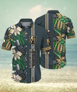 NHL Vegas Golden Knights Hawaiian Shirt Tropical Tropical Forest Floral Pattern Summer Hawaiian Shirt