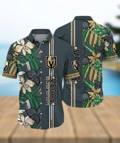 NHL Vegas Golden Knights Hawaiian Shirt Tropical Tropical Forest Floral Pattern Summer Hawaiian Shirt