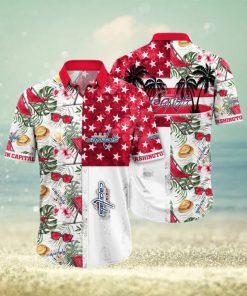 NHL Washington Capitals Hawaiian Shirt Tropical Hat And Glasses Pattern Summer Hawaiian Shirt