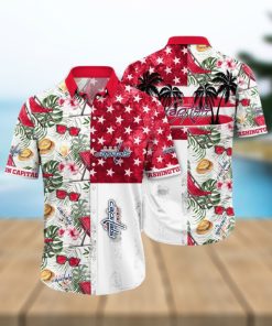 NHL Washington Capitals Hawaiian Shirt Tropical Hat And Glasses Pattern Summer Hawaiian Shirt