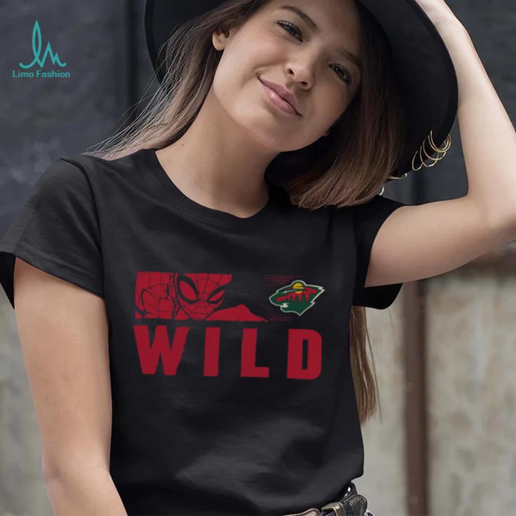 NHL Youth Minnesota Wild Marvel Black Shirt NHL Youth Minnesota Wild Marvel Black Shirt