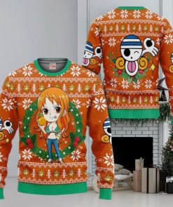 Nami Ugly Christmas Sweater One Piece Anime Xmas Gift