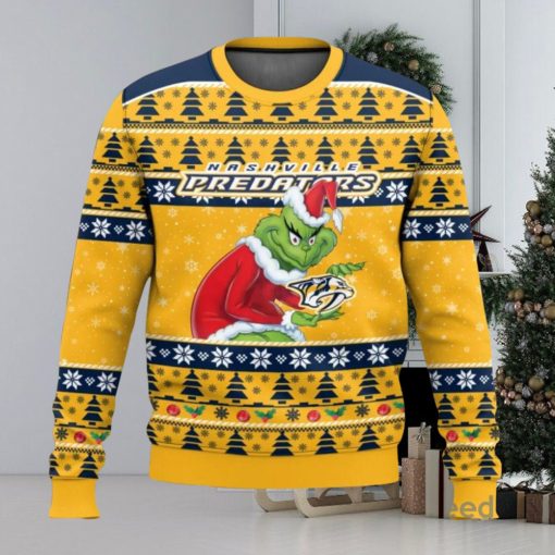 Nashville Predators Grinch AOP Ugly Christmas Sweater Christmas Gift For Men And Women