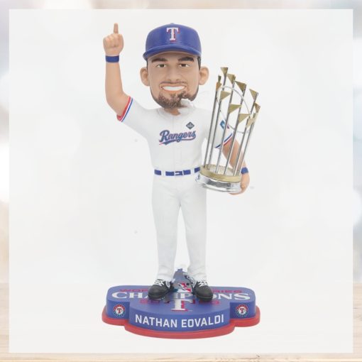 Nathan Eovaldi Texas Rangers 2023 World Series Champions Bobblehead Ornament