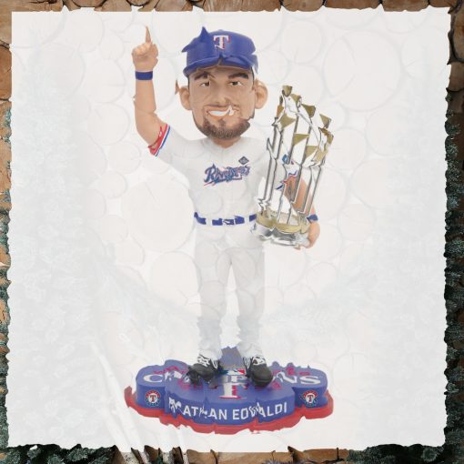 Nathan Eovaldi Texas Rangers 2023 World Series Champions Bobblehead Ornament