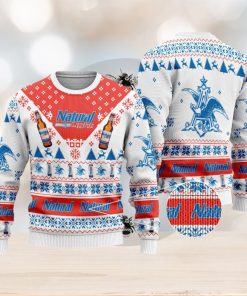 Natural Light Beer Knitted Xmas Sweater Gift Holidays