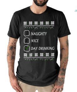 Naughty Nice Day Drinking Long Sleeved T Shirt