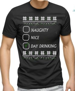 Naughty Nice Day Drinking Long Sleeved T Shirt