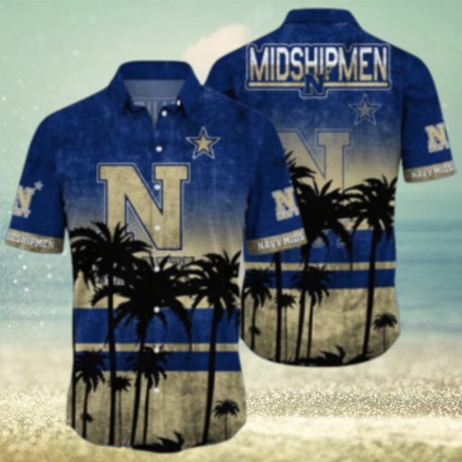 Navy Midshipmen Logo Coconut Tropical Hawaiian Shirt Beach Gift For Fans