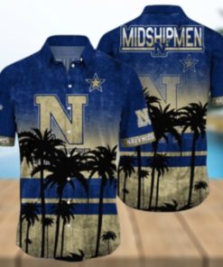 Navy Midshipmen Logo Coconut Tropical Hawaiian Shirt Beach Gift For Fans