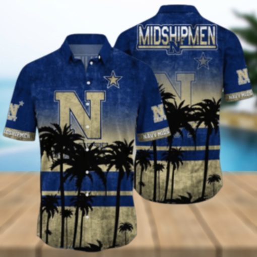 Navy Midshipmen Logo Coconut Tropical Hawaiian Shirt Beach Gift For Fans