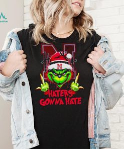 Nebraska Cornhuskers Grinch middle finger haters gonna hate shirt