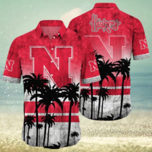 Nebraska Cornhuskers Logo Coconut Tropical Hawaiian Shirt Beach Gift For Fans