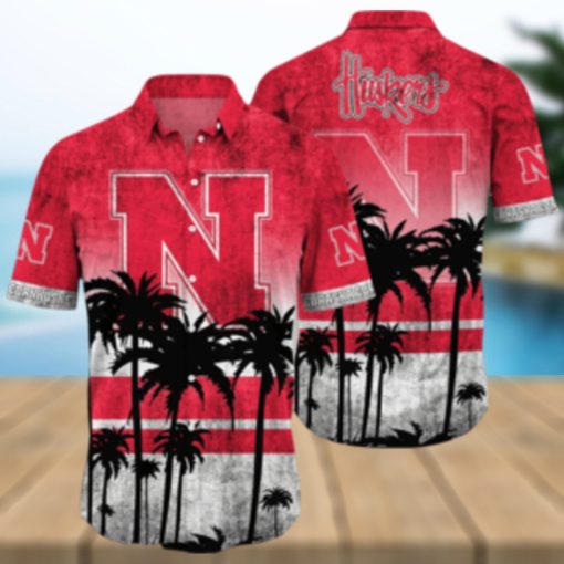 Nebraska Cornhuskers Logo Coconut Tropical Hawaiian Shirt Beach Gift For Fans