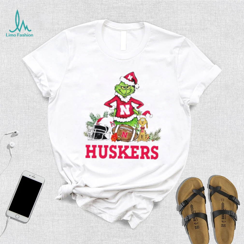 Nebraska Huskers Grinch and Max dog funny Christmas shirt Nebraska Huskers Grinch and Max dog funny Christmas shirt