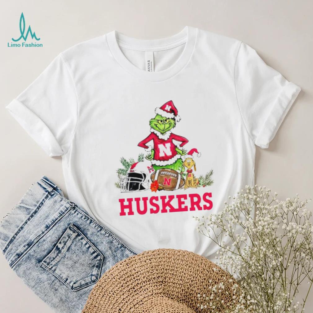 Nebraska Huskers Grinch and Max dog funny Christmas shirt Nebraska Huskers Grinch and Max dog funny Christmas shirt