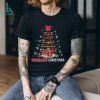 Dogs Dobermann pine tree merry christmas shirt