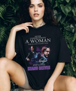 Never Underestimate A Woman Who Is Fan Of John Wick And Love Keanu Reeves Shirt