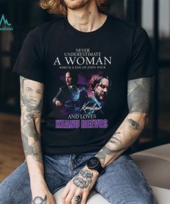 Never Underestimate A Woman Who Is Fan Of John Wick And Love Keanu Reeves Shirt