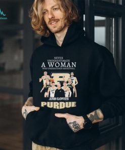 Never Underestimate A Woman Who Understand Basketball And Loves Purdue Boilermakers Invitational Champions Shirt