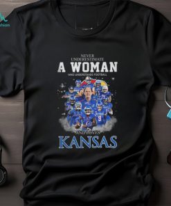 Never Underestimate A Woman Who Understands Basketball And Loves Kansas Shirt