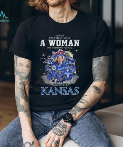 Never Underestimate A Woman Who Understands Basketball And Loves Kansas Shirt
