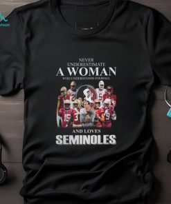 Never Underestimate A Woman Who Understands Football And Loves Saminoles T Shirt