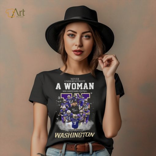 Never Underestimate A Woman Who Understands Football And Loves Washington Shirt