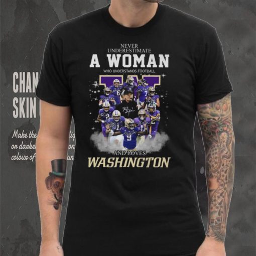 Never Underestimate A Woman Who Understands Football And Loves Washington Shirt