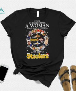 Never underestimate a woman who understands football and loves Steelers Christmas shirt