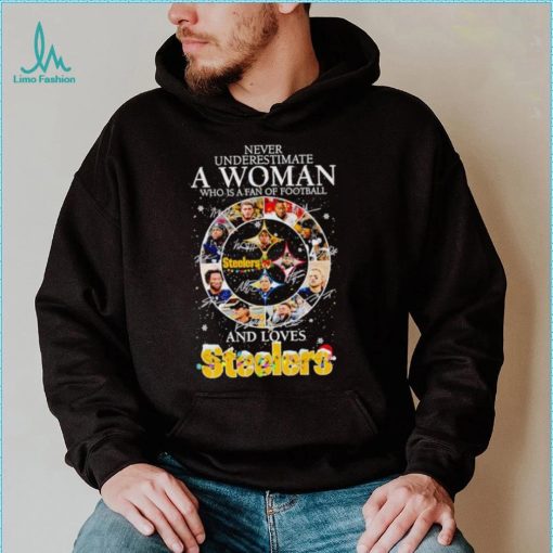 Never underestimate a woman who understands football and loves Steelers Christmas shirt