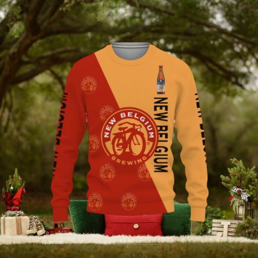 New Belgium Brewing Beers Beers And Whiskey Pattern Logo Christmas Sweater