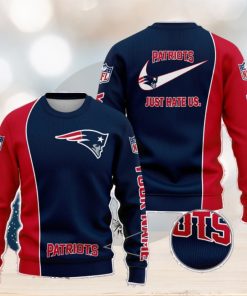 New England Patriots NFL Just Hate Us Personalized For Fans Sweater New