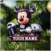 Although You Can’t See Us, We’re Always With You   Memorial Personalized Custom Ornament   Acrylic Benelux Shaped   Christmas Sympathy Gift For Family Members