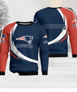 New England Patriots Simple Vintage 3D Sweater Unisex Christmas Gift For Fans