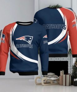 New England Patriots Simple Vintage 3D Sweater Unisex Christmas Gift For Fans