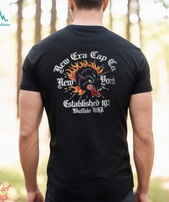 New Era Graphic Flaming Wolf Black Oversized T Shirt