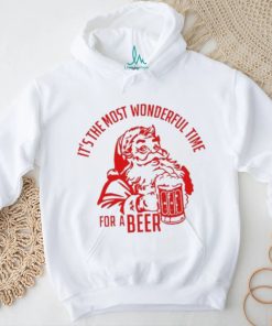 New It’S The Most Wonderful Time For A Beer Santa Christmas T shirt