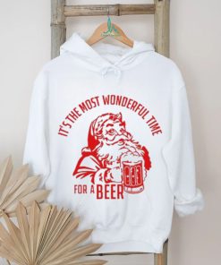 New It’S The Most Wonderful Time For A Beer Santa Christmas T shirt