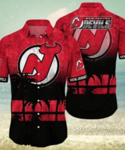 New Jersey Devils NHL Logo Coconut Tropical Hawaiian Shirt Beach Gift For Fans