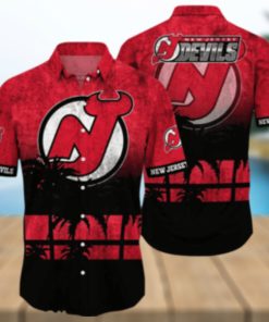 New Jersey Devils NHL Logo Coconut Tropical Hawaiian Shirt Beach Gift For Fans