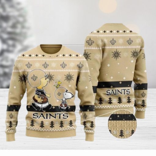 New Orleans Saints Charlie Brown Peanuts Snoopy Ugly Christmas Sweaters