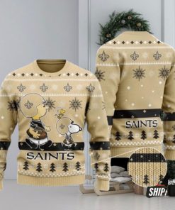 New Orleans Saints Charlie Brown Peanuts Snoopy Ugly Christmas Sweaters