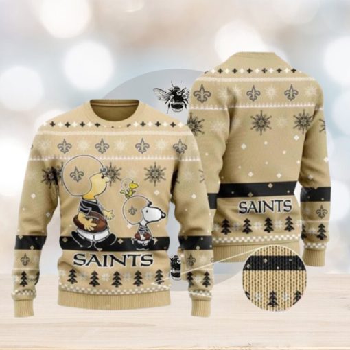 New Orleans Saints Charlie Brown Peanuts Snoopy Ugly Christmas Sweaters