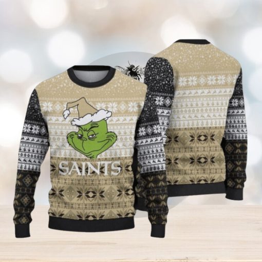 New Orleans Saints Christmas Grinch Ugly Christmas Sweaters