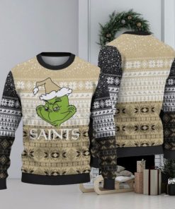 New Orleans Saints Christmas Grinch Ugly Christmas Sweaters