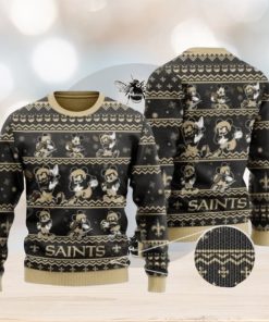 New Orleans Saints Christmas Multi Mickey Mouse Ugly Christmas Sweaters