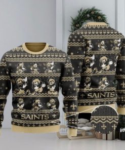 New Orleans Saints Christmas Multi Mickey Mouse Ugly Christmas Sweaters