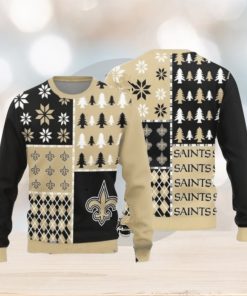 New Orleans Saints Christmas Pattern Christmas Ugly Christmas Sweaters